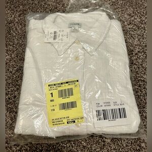 NWT JCrew white gauze button-up